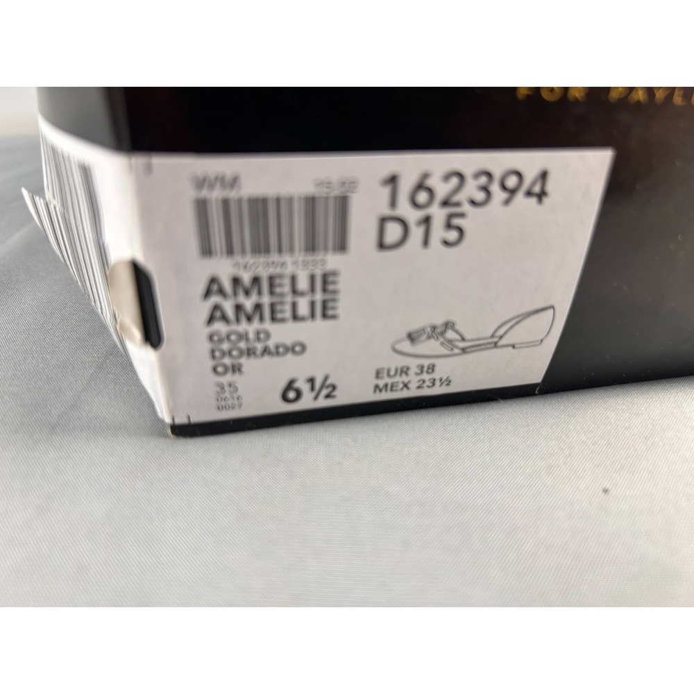 Charles David Amelie Women Heels Slingback 6.5 Silver Peep Toe Leather Spain - Picture 13 of 13